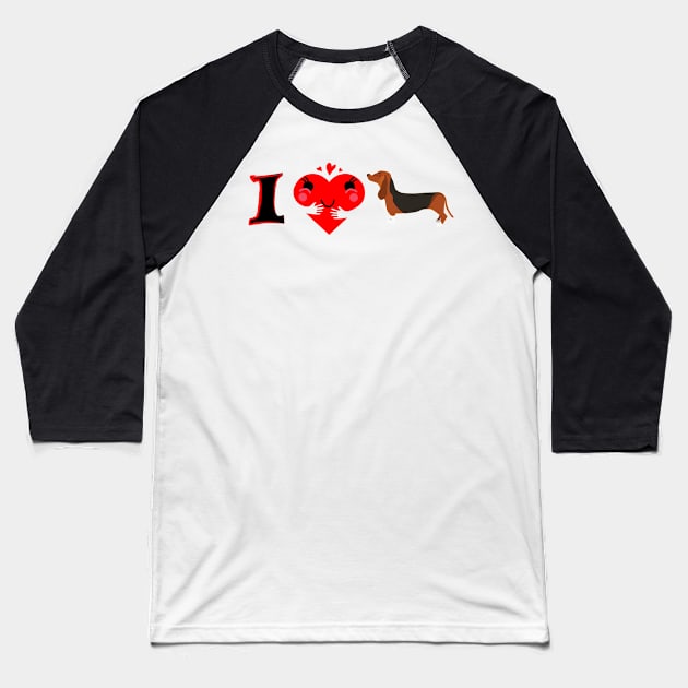 I heart my Dachshund Baseball T-Shirt by Pet & Nature Lovers